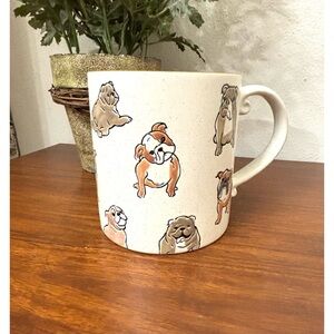 ENGLISH BULLDOG COFFEE TEA CERAMIC MUG PAW PRINT 21 OZ ❗️SOLD OUT - LAST ONE ❗️